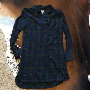 Plaid Shirt Dress
